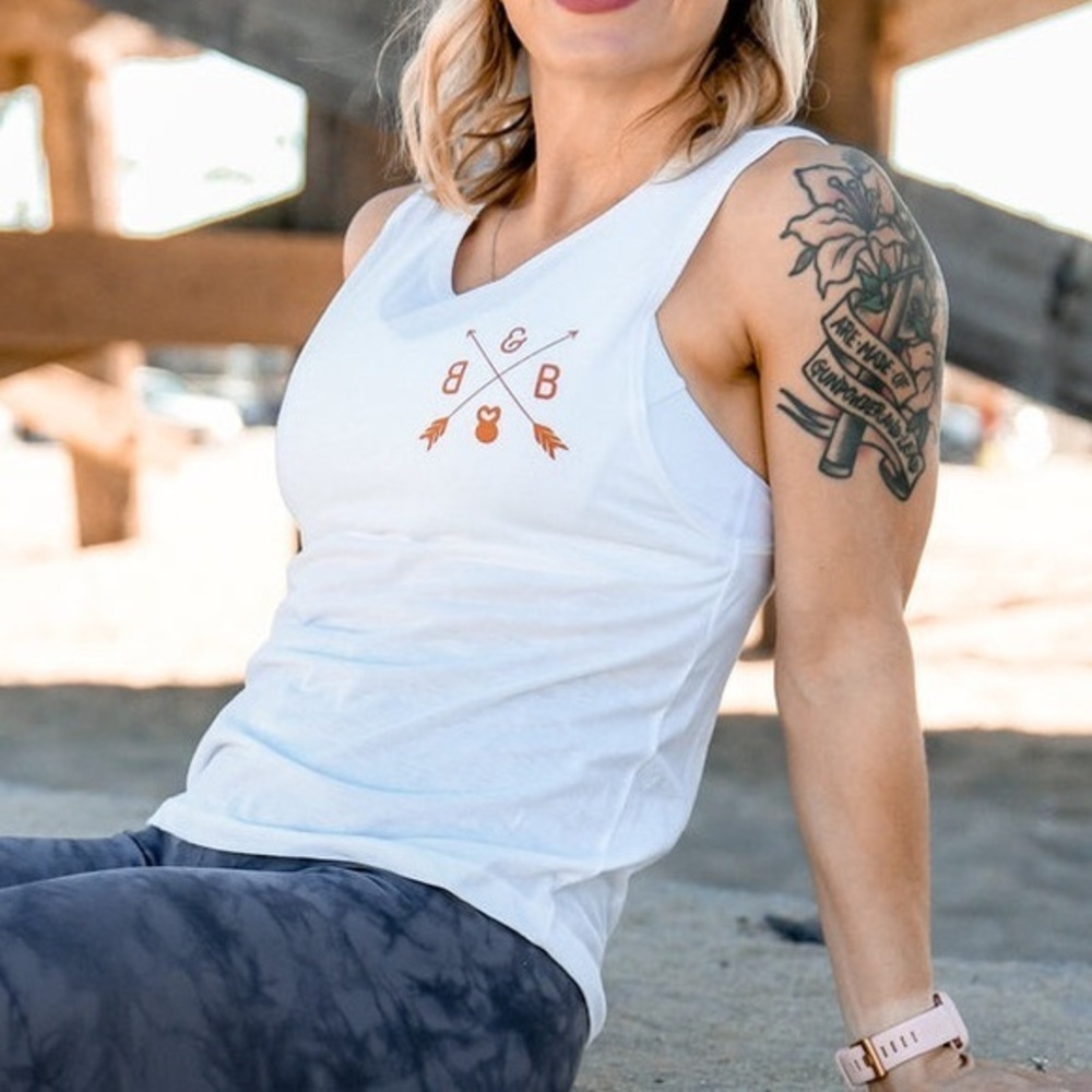 Belle & Bell Mini Crossed Arrows Muscle Tank L